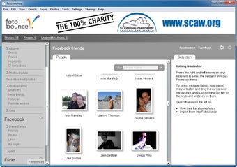 Раздел Facebook friends в Fotobounce