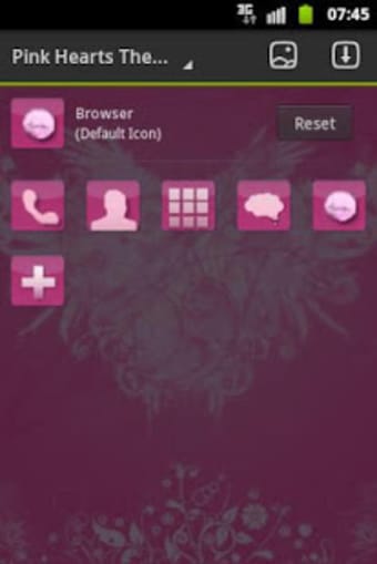 Hearts Pink Theme GO Launcher
