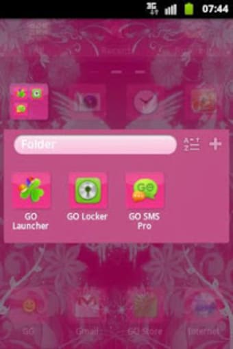 Hearts Pink Theme GO Launcher