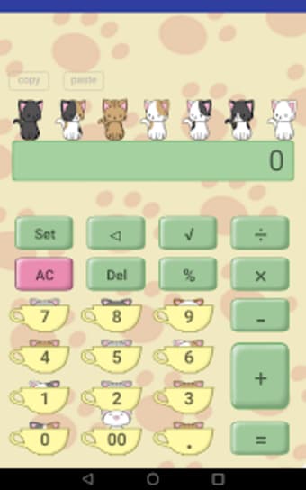 Calculator of cute cat