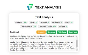 Text analysis