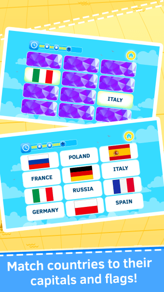 Geography quiz world countries flags and capitals