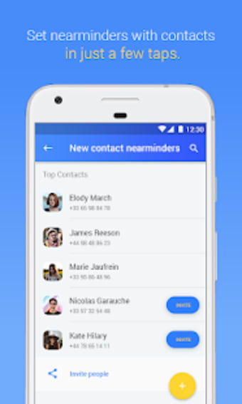 NearMinder  Contacts  Locations Reminders