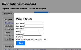 Linkedin Offline Connection Viewer