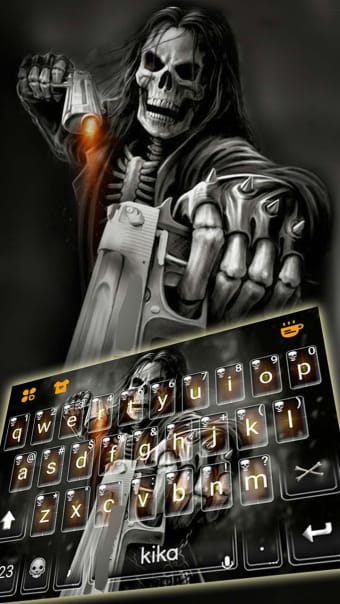 Badace Skull Guns Keyboard - cool gun theme