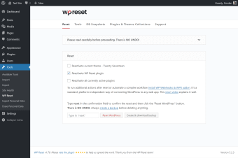 WP Reset – Most Advanced WordPress Reset Tool