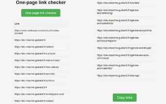 One-page link checker