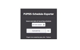 PUPSIS Schedule Exporter