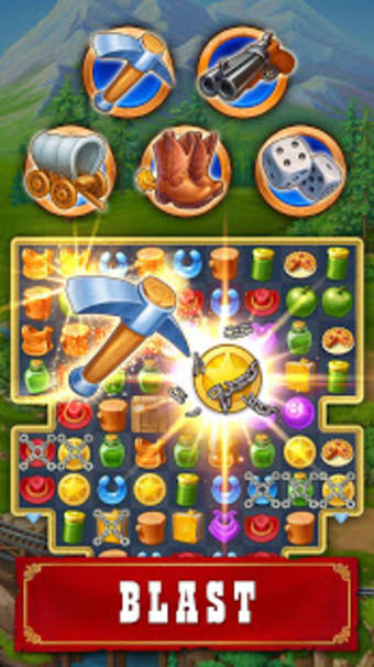 Jewels of the Wild WestMatch 3 Gems. Puzzle game
