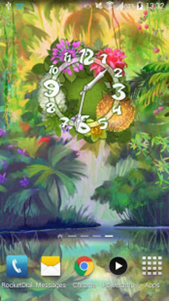 Flower Parade Clock widget