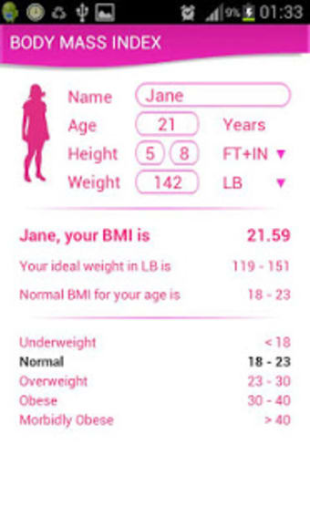 Health Calculator - BMI  WTH