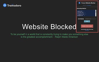 Tromo Website Blocker