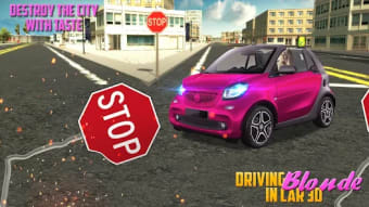 Driving Blonde Car 3D City Sim