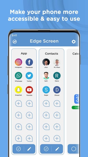 Edge Screen - Sidebar  Swipe Navigation Gesture