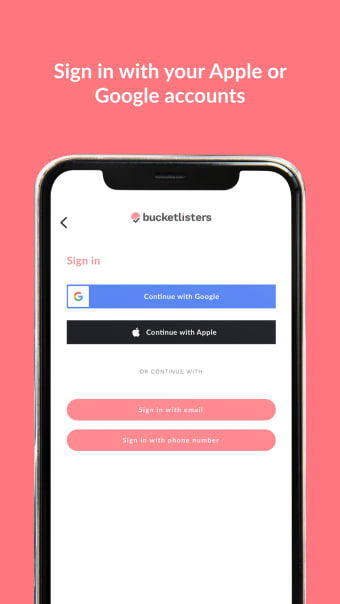 Bucket Listers App