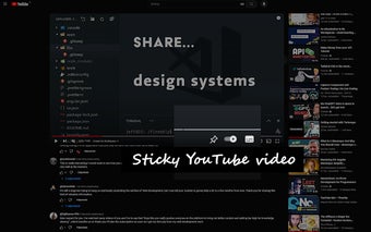 Sticky YouTube video