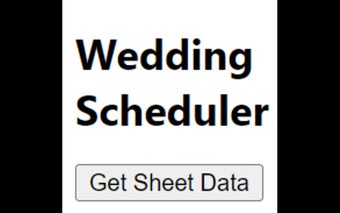 Wedding Scheduler