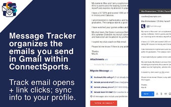 ConnectSports Message Tracker