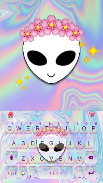 Cute Alien Keyboard Theme