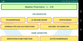 Maths Première L ES