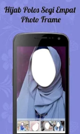 Hijab Polos Segi Empat Frame