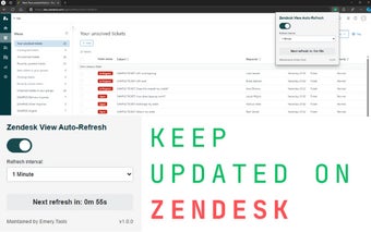 Zendesk View Auto Refresh