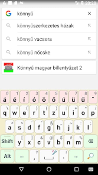 Könnyű magyar billentyűzet Mo