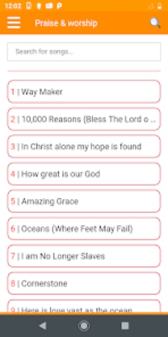 Songs for praise and worship