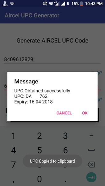 Port Code (UPC) Generator For Aircel