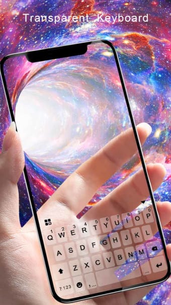 Transparent Galaxy Keyboard Background