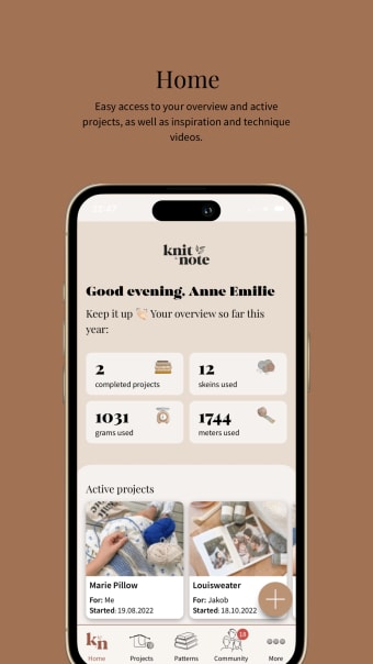 Knitandnote: App for makers