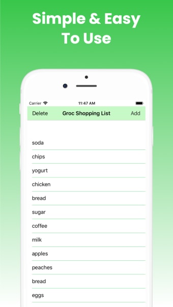 EZ Grocery List IQ App