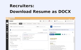 Indeed Resume to DOCX