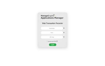 Applications Manager Web Transaction Recorder