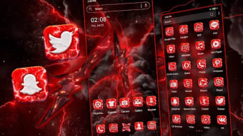 Red Thunderstorm Theme