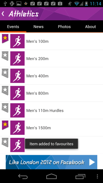 Results Official London 2012 App