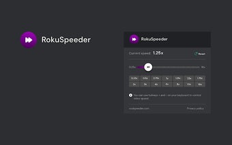 Roku Channel Speeder: adjust playback speed