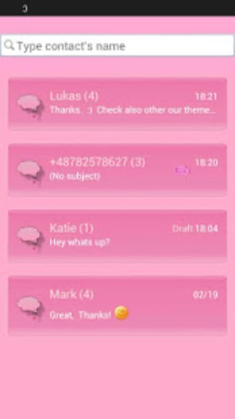 Romantic Theme GO SMS Pro