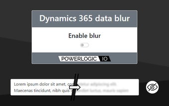 Dynamics 365 data blur