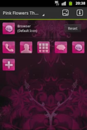 Pink Flowers Theme GO Launcher
