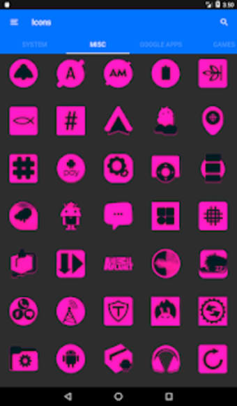 Pink and Black Icon Pack Free