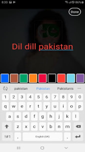 14 August Photo App - Pakistan Flag face