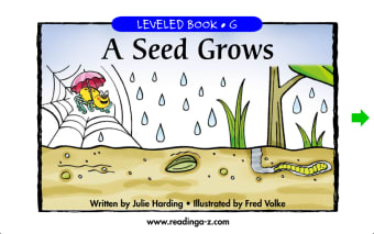 A Seed Grows - LAZ Reader Level Gfirst grade