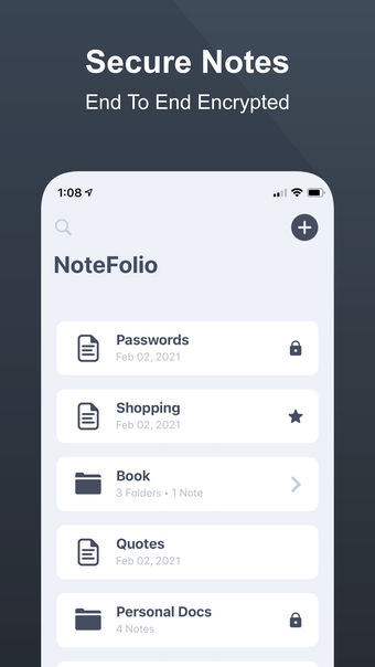 Notes Todos Lists: NoteFolio