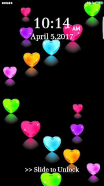 Love Heart Pin Lock Screen