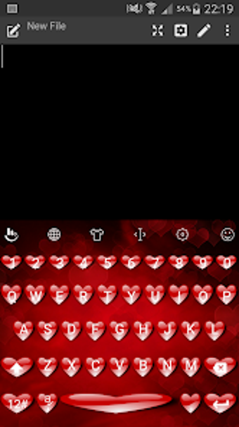 Keyboard Theme V Love Hearts