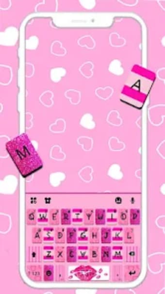 Pink Girly Love Keyboard Theme