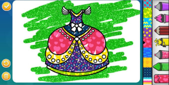 Glitter Dresses Coloring Book For Kids
