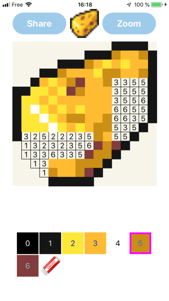 Fine Artist Color Pixel Number