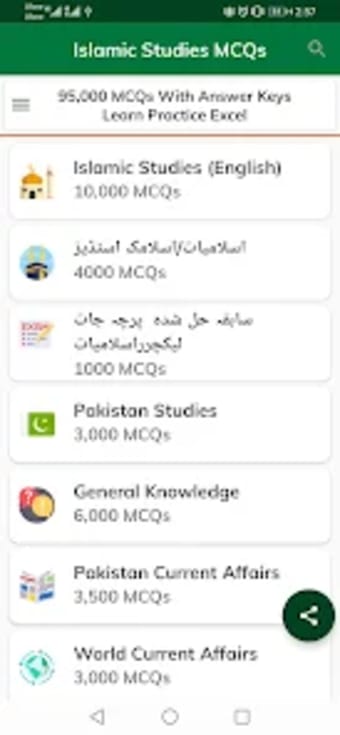 Islamic Studies MCQs Test